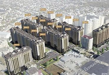Квартиры: 2 комнаты, 60 м², Джал мкр (в т.ч. Верхний, Нижний, Средний) Элитка, 13 этаж, ПСО (под самоотделку) — 2