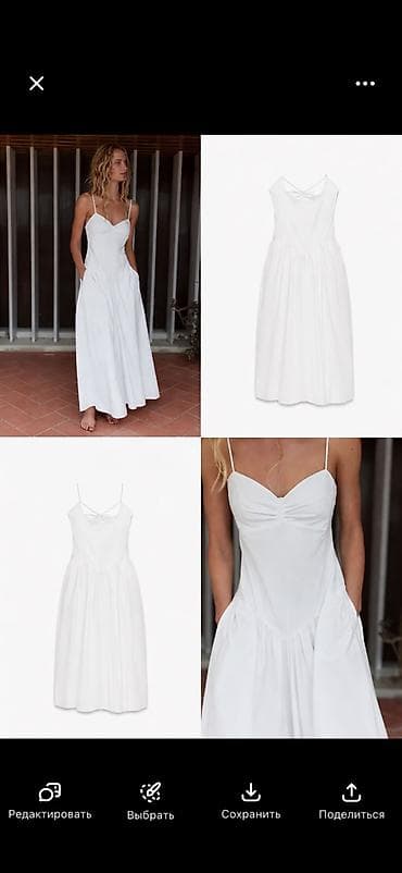 Белое летнее платье - Силуэт: приталенный корсетный верх с мягкой — 1