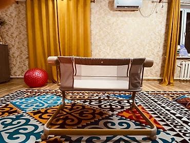 Балдар эмереги: Балдар үчүн кошумча коюлган керебет, Дөңгөлөктүү, түсү - Боз — 3