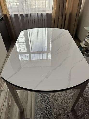 Столы-трансформеры: Стол трансформер Для кухни, Раскладной стол, Длина, см: 130-150 см, цвет - Белый — 1