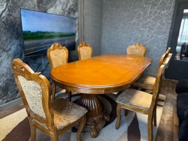 пищевой стол: Кухонный гарнитур, Б/у, цвет - Бежевый, Дерево, Самовывоз — 1