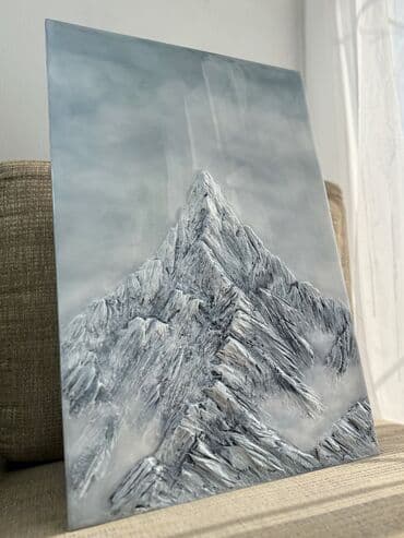 алмазная картина: Картина “Горный пик” — фактурная живопись - Техника: объемная — 10