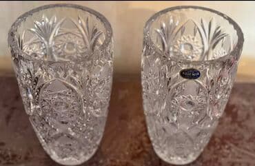 хрустальные вазы: Вазы хрусталь. Чешские Богемия. Высота 25 см. Состояние новые! Цена за — 1