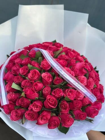 розы цветы: 101 и 51 роза готовый букет 🌹акция акция‼️‼️‼️ — 6