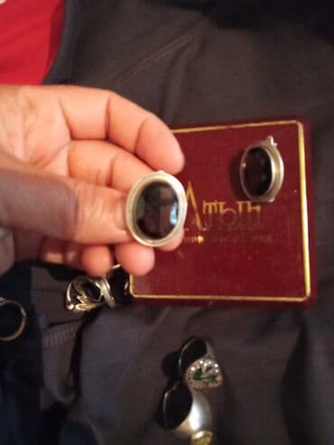 набор пандора: 925 серебро с натуральными камнями, эксклюзив черные серьги топаз — 9