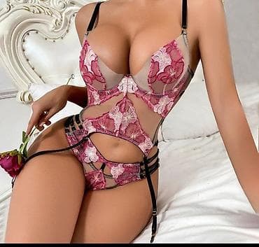 сексуальные белье: Комплект, Стринги, С кружевом — 3