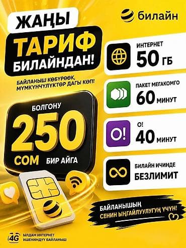 Айына абонплата 250 сом: Корпоративный группама кошом,Билайндан эн