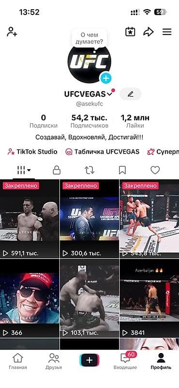 нейро арт: Аккаунт TikTok “UFCVEGAS” (@asekufc) - Тематика: бои и хайлайты UFC — 1