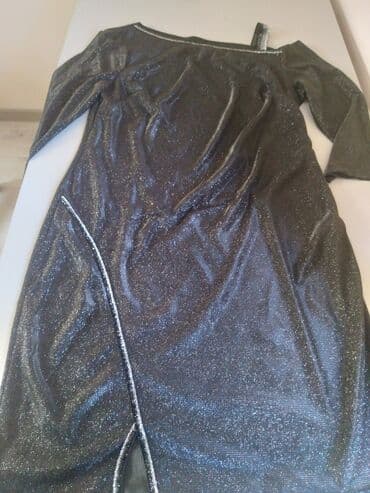 черное короткое платье с открытой спиной: Платье вечернее.
Ткань чёрная с люриксом.
РАЗМЕР 52/54
Цена 2200 сом — 2