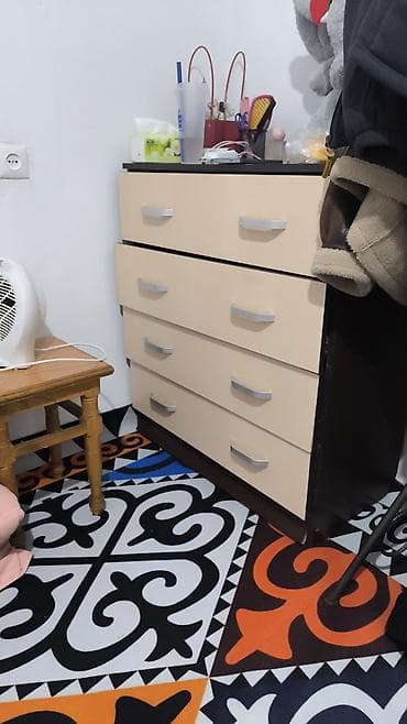 спальный гарнитур цена бишкек: Спальный гарнитур, Двуспальная кровать, Дерево, цвет - Коричневый — 4