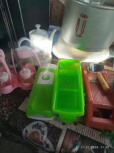 Ашкана үчүн башка товарлар: Овощерезка-кубикорезка с контейнером и сменными насадками - — 2