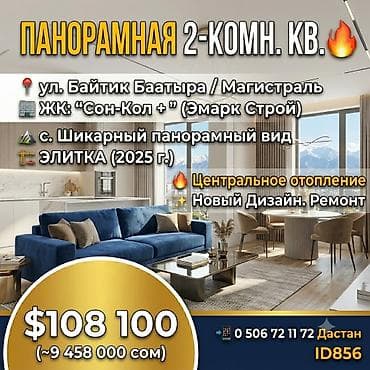2 комнаты, 70 м², Элитка, 12 этаж, Дизайнерский ремонт