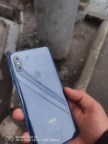 mix 3: Xiaomi, Mi Mix 3, Б/у, 128 ГБ, цвет - Синий, 1 SIM — 1