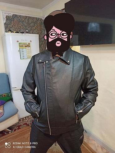 Мужская кожаная косуха, черного цвета. - Материал: натуральная кожа — 2