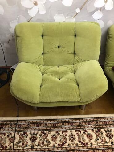 мебель из турции: Комплект мягкой мебели, Б/у, Самовывоз, цвет - Зеленый — 3