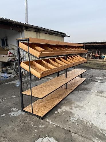 витринна: Витрина Для продуктов, Лофт, 180 см * 200 см * 60 см, Новый — 2