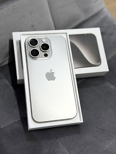 IPhone 15 Pro, Б/у, 256 ГБ, Natural Titanium, Коробка, 85 %