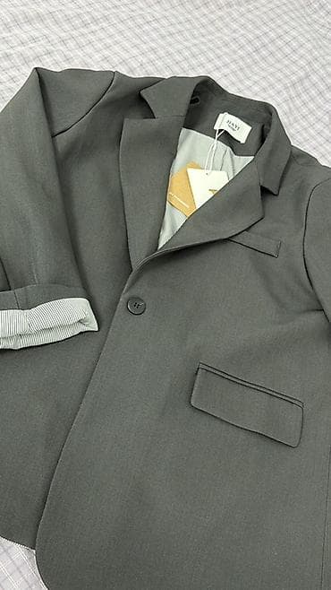 retro casio: Классический женский пиджак JIAYI - Цвет: графитово‑серый - Посадка — 2