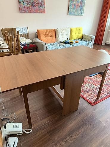 coffee table: Стол трансформер Для кухни, Стол-книжка, цвет - Коричневый — 3