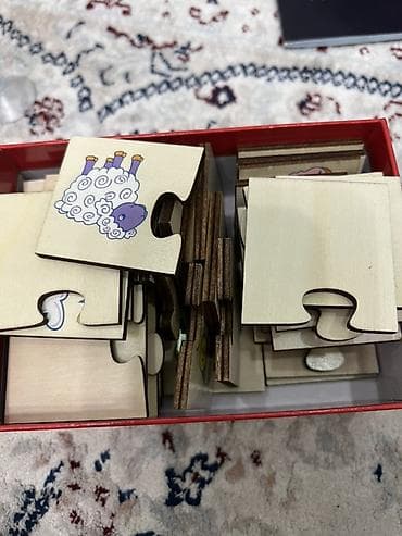 Дом и сад: Деревянный развивающий пазл-набор Building Block Matching (для детей — 5