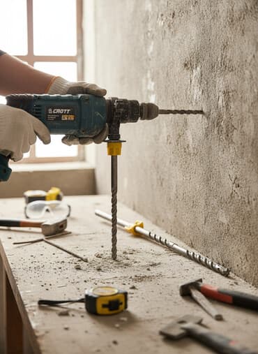 Бур CROTT SDS-Plus предназначен для сверления отверстий в бетоне at lalafo.kg Бур CROTT SDS-Plus предназначен для сверления отверстий в бетоне