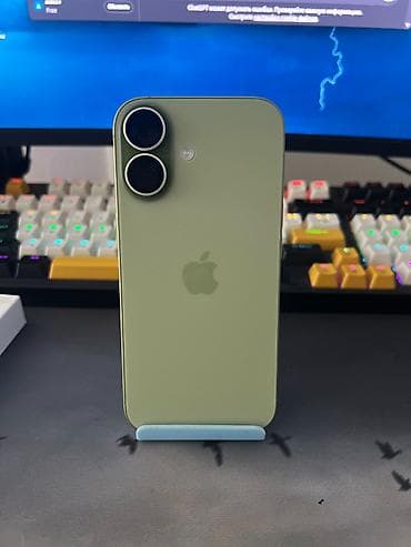 доставка зарядки для айфона: IPhone 17, Б/у, 256 ГБ, Зеленый, Зарядное устройство, Защитное стекло, Кабель, 100 % — 3
