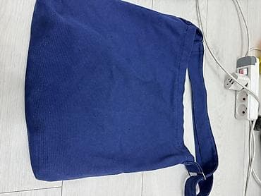 real techniques: Сумки (2 шт.) 350с синяя, Шопер 200с 1) Холщовая сумка через плечо — 2