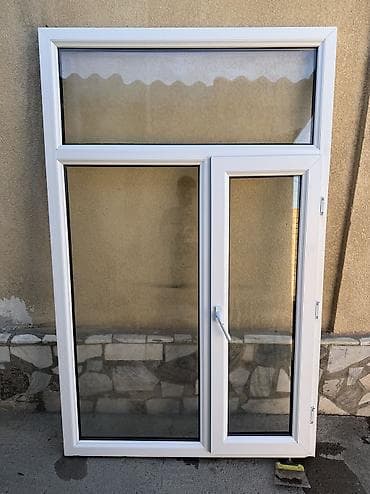Продам б/у пластиковые окна — 2 шт. • Размер: 190×120 см • Все стекла