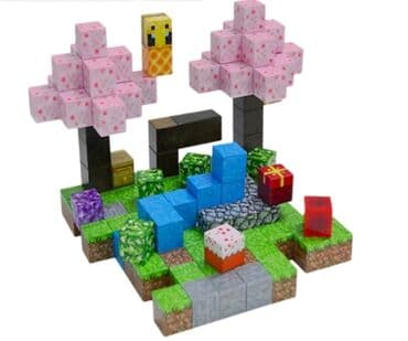 магнитный конструктор майнкрафт: Кубики магнитные Minecraft 🔥 300 шт + 10 минифигурок Размер кубиков — 2