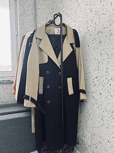 Плащ, Тренчкот, Двубортная модель, 2XL at lalafo.kg Плащ, Тренчкот, Двубортная модель, 2XL