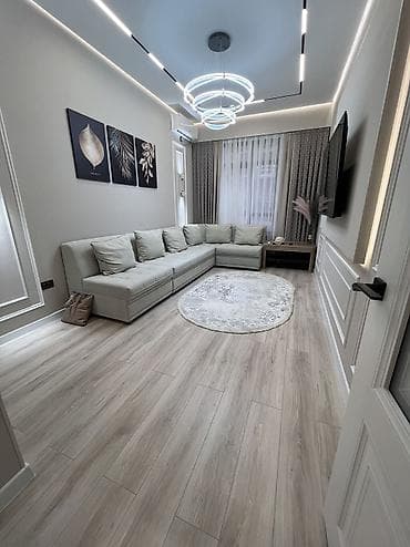 халал квартира: 1 комната, 45 м², Асанбай мкр Элитка, 5 этаж, Дизайнерский ремонт — 7