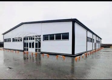 Быстровозводимое модульное здание/ангар из металлоконструкций -