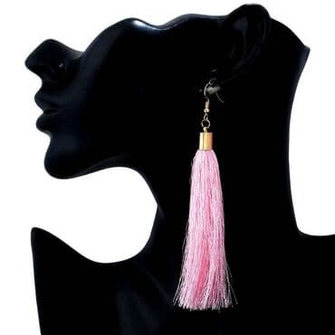 платье леопардовое: Cерьги Подвески с кисточками, индивидуальные, простые и элегантные — 2