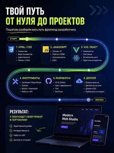 pixel 5: Индивидуальное обучение Frontend-разработке — 500 сом/час Хочешь — 2