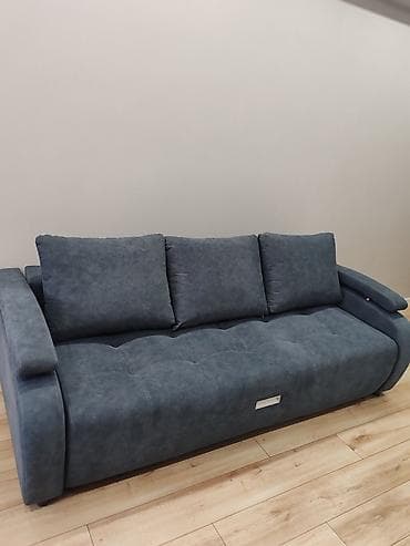 fabric case: Прямой диван, Б/у — 1