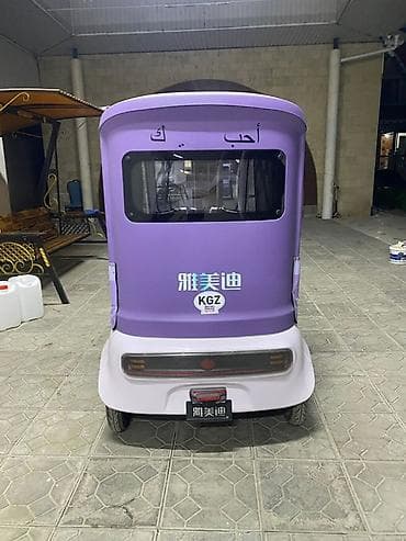 зимние обувь: Электрический трёхколёсный мини‑транспорт (рикша/трицикл) в фиолетовом — 4