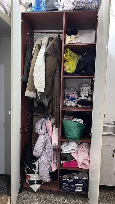 шкафы шифонеры бу: Шкаф для одежды, Б/у, Прямой, Дерево — 2