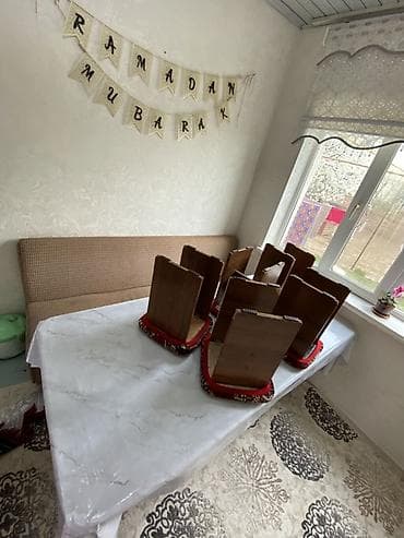 кухонные столы со стульями: Кухонный стол и стул, цвет - Коричневый — 4