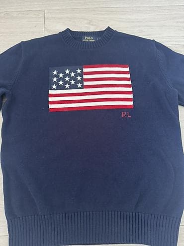 Свитер Polo Ralph Lauren - Модель: вязаный джемпер с круглым вырезом at lalafo.kg Свитер Polo Ralph Lauren - Модель: вязаный джемпер с круглым вырезом