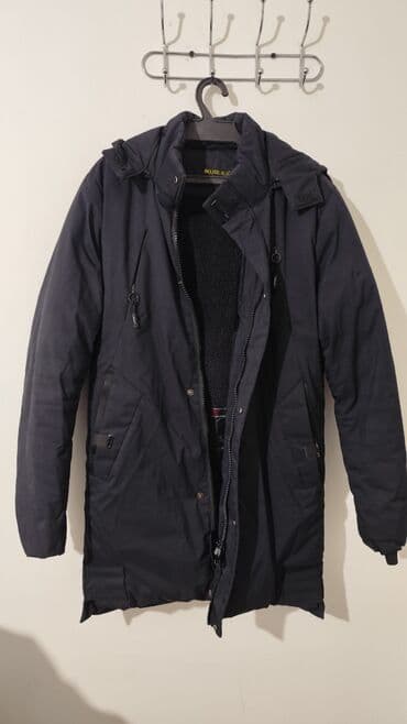 Эркектер кийими: Мужская зимняя парка, темно‑синяя/черная. Характеристики: - — 2