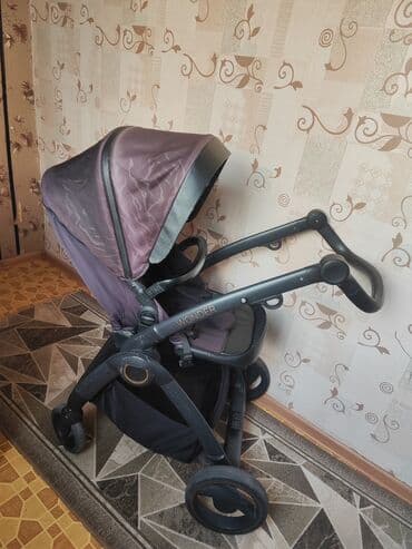 детские зимние прогулочные коляски: Коляска, цвет - Черный, Б/у — 6