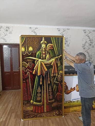 большой набор для рисования: Это Картины Манас на заказ 2х1м размер - Набор крупных декоративных — 4