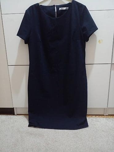 tech flis: Платье-футляр темно-синего цвета. - Крой: прямой/полуприлегающий — 3