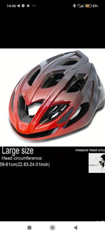 аксессуары для велосипедов: Велосипедный шлем с вентиляцией - Аэродинамичная форма, красно‑черная — 4