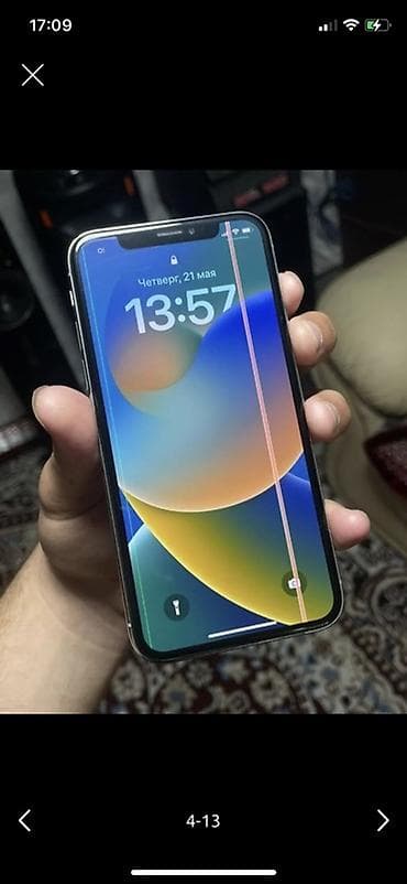 iphone xс: IPhone X, Б/у, 64 ГБ, Серебристый, Чехол — 3