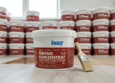 Грунтовка Knauf Grundkonzentrat – это концентрат для подготовки