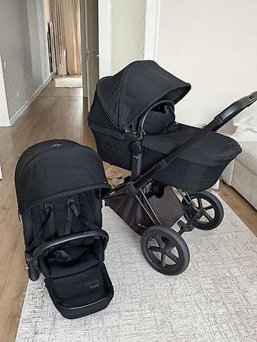 детский селкинчек: Коляска, цвет - Черный, Б/у — 2