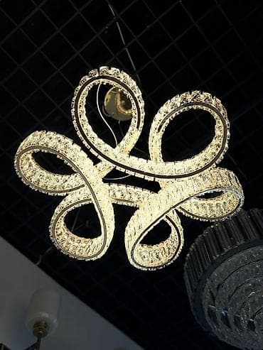 разные люстры: Потолочная светодиодная люстра с кристаллами - Дизайн: многопетлевой — 1