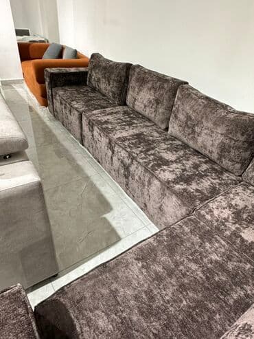 Угловой диван, C подушками, Трехместный