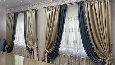 ШТОРЫ отличное качество Дубайские, темно синий золотой